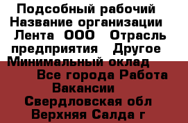 Подсобный рабочий › Название организации ­ Лента, ООО › Отрасль предприятия ­ Другое › Минимальный оклад ­ 22 500 - Все города Работа » Вакансии   . Свердловская обл.,Верхняя Салда г.